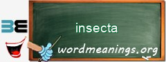 WordMeaning blackboard for insecta